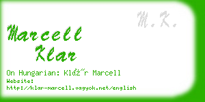 marcell klar business card